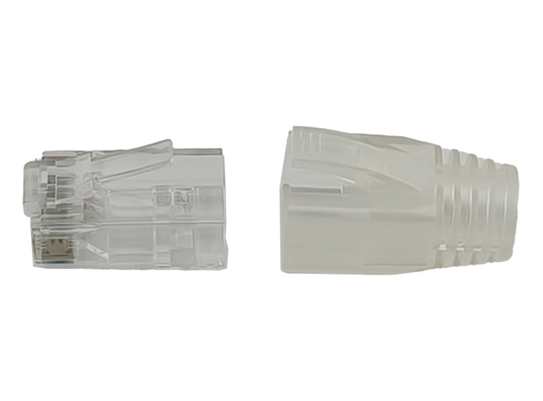 LinkIT Unshielded RJ45 plug clear & boot 50µ gold-plated | AWG23-26 | 40 of each 
