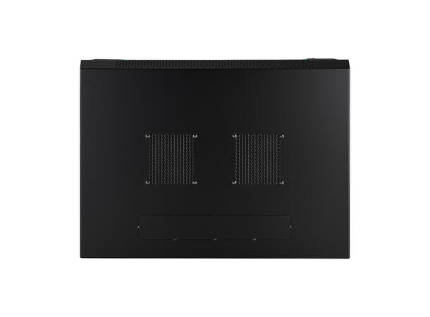 LinkIT Veggskap 12U svart B600xD450xH635 , glass 