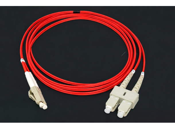 LinkIT fibersnor OM1 LC/SC 1m Duplex , MM , LSZH , RED 