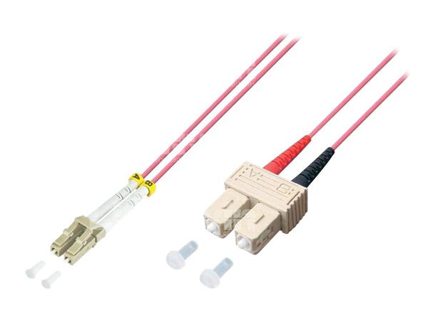 LinkIT fibersnor OM4 LC/SC 0.5m Duplex , MM , LSZH 