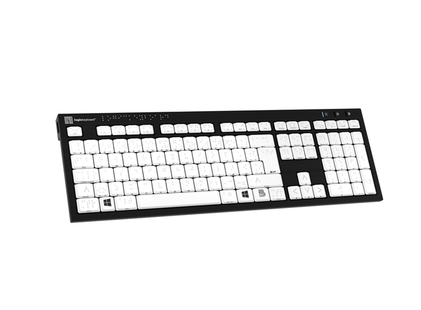 Logickeyboard Braille NERO PC DK PC NERO, USB