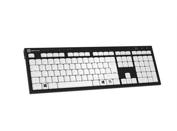Logickeyboard Braille NERO PC UK PC NERO, USB