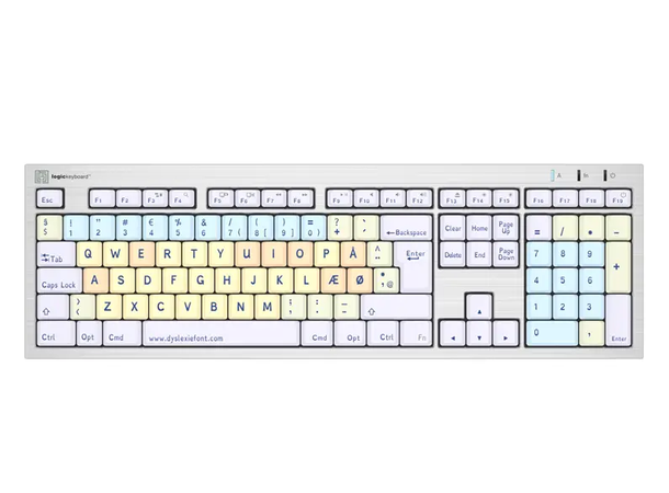 Logickeyboard Dyslexie ALBA Mac DK Mac ALBA + Lamp 