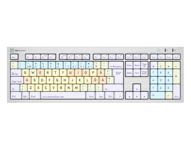 Logickeyboard Dyslexie ALBA Mac SE Mac ALBA + Lamp 