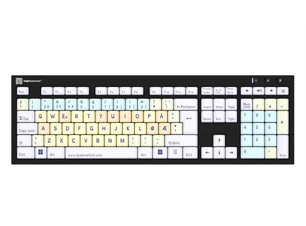 Logickeyboard Dyslexie NERO PC NO PC NERO + Lamp 