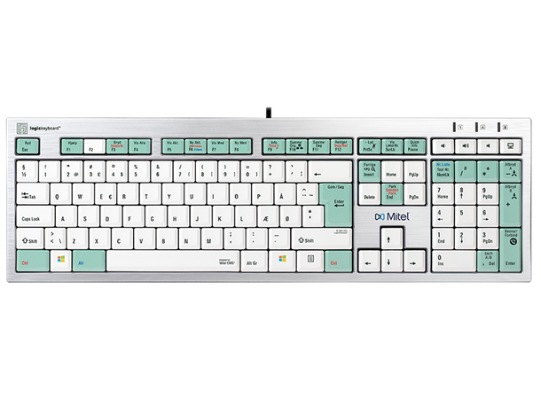 Logickeyboard Mitel Telecom Keyboard, DK PC Silver, USB