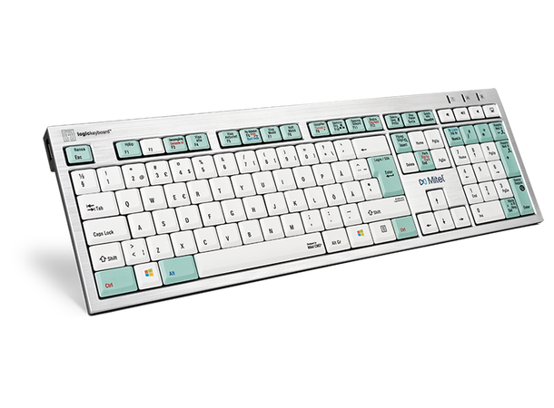 Logickeyboard Mitel Telecom Keyboard, SE PC Silver, USB