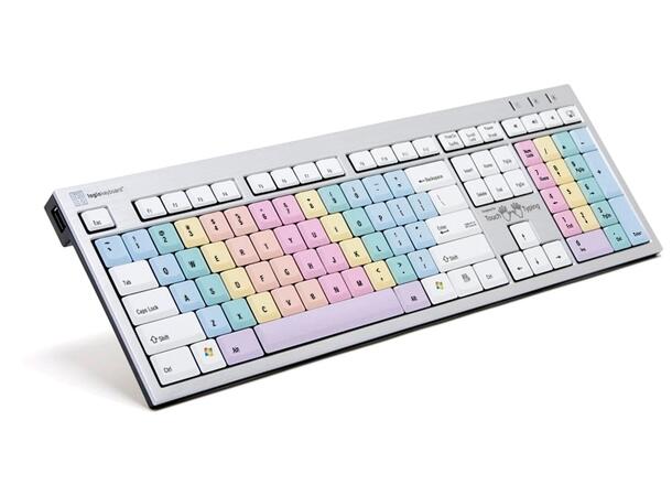 Logickeyboard Touch Typing PC Slim UK PC Silver, USB