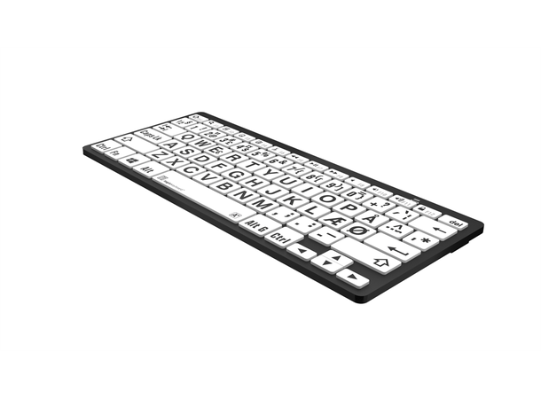 Logickeyboard XLPrint BT B/W DK PC PC Bluetooth Mini
