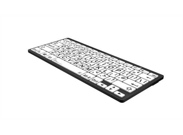 Logickeyboard XLPrint BT B/W UK PC PC Bluetooth Mini