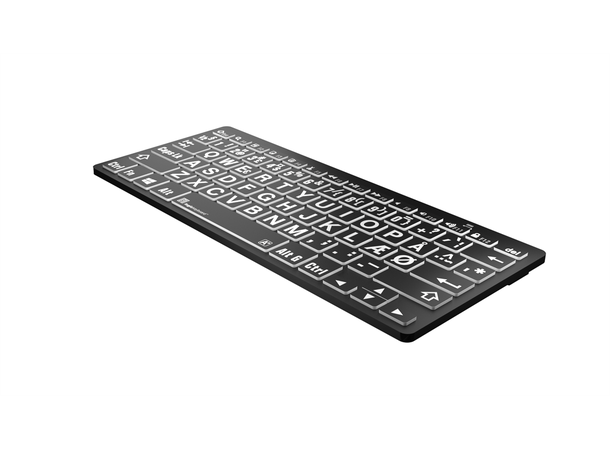 Logickeyboard XLPrint BT W/B DK PC PC Bluetooth Mini