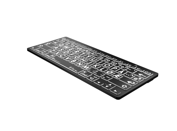 Logickeyboard XLPrint BT W/B NO Mac Bluetooth Mini
