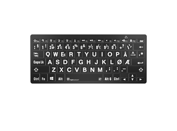 Logickeyboard XLPrint BT W/B NO PC PC Bluetooth Mini 