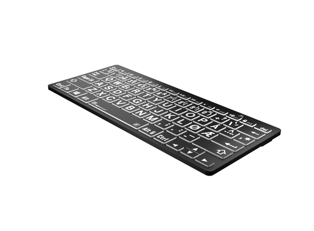 Logickeyboard XLPrint BT W/B NO PC PC Bluetooth Mini 