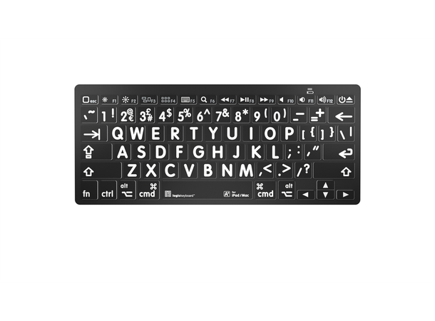 Logickeyboard XLPrint BT W/B UK Mac Bluetooth Mini