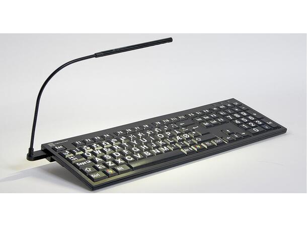Logickeyboard XLPrint NERO PC W/B UK PC NERO + Lamp