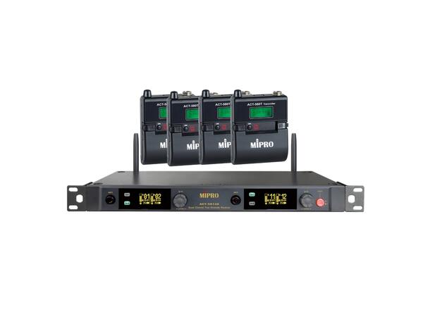 Mipro Trådløs ACT-5814A 4x580T 4 kan mottaker 4 x lomme 5GHz Sett 