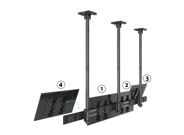 Multibrackets Ceiling Mount Pro MBC4X1U VESA Fixed 300* 