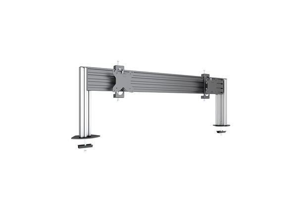 Multibrackets Deskmount Pro MBDM2x1U Sølv. 100x100, 20Kg, 15"-30" 