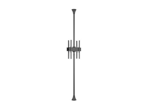 Multibrackets Gulv/tak feste dobbelt Svart, 600x400, 30Kg per skjerm, 55-86" 