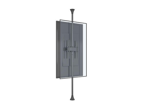 Multibrackets Gulv/tak feste dobbelt Svart, 600x400, 30Kg per skjerm, 55-86" 