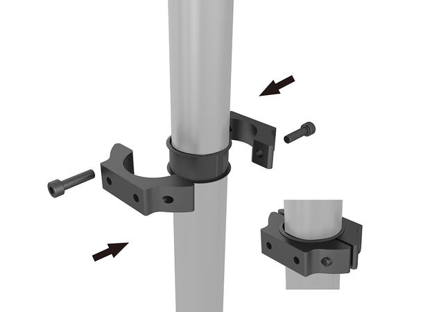 Multibrackets Gulv/tak feste dobbelt Svart, 600x400, 30Kg per skjerm, 55-86" 
