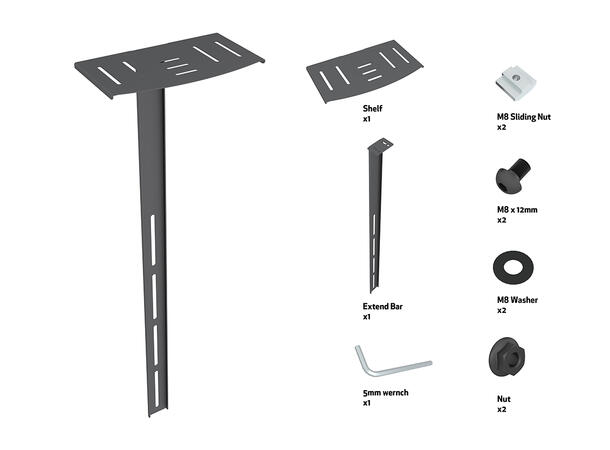 Multibrackets Pro Kamera hylle Large Svart 