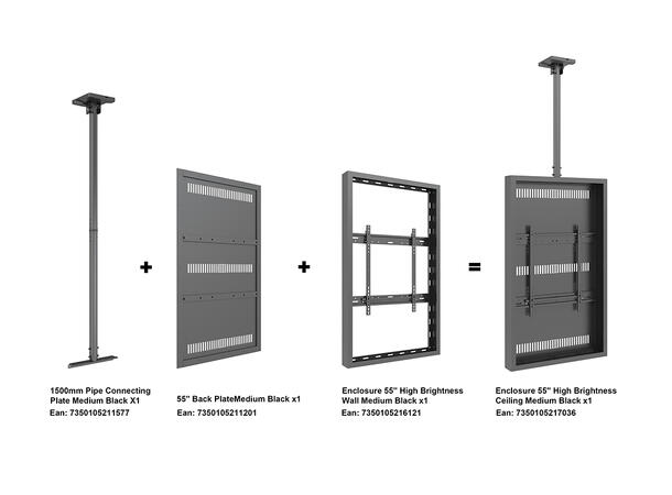 Multibrackets Pro Series - Enclosure 55" High Brightness Ceiling Medium Black* 