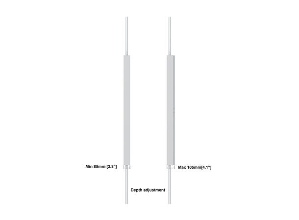 Multibrackets Pro Series - Enclosure 65" Floor to Ceiling Medium White* 