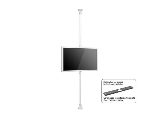 Multibrackets Pro Series - Enclosure 65" Floor to Ceiling Medium White* 