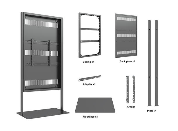 Multibrackets Pro Series - Enclosure Tot em 65" Floorbase Indoor 
