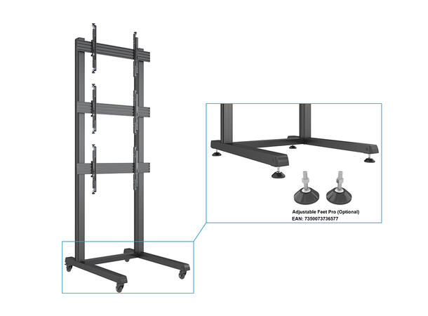 Multibrackets Pro Series - Video Wall St and 1X3* 