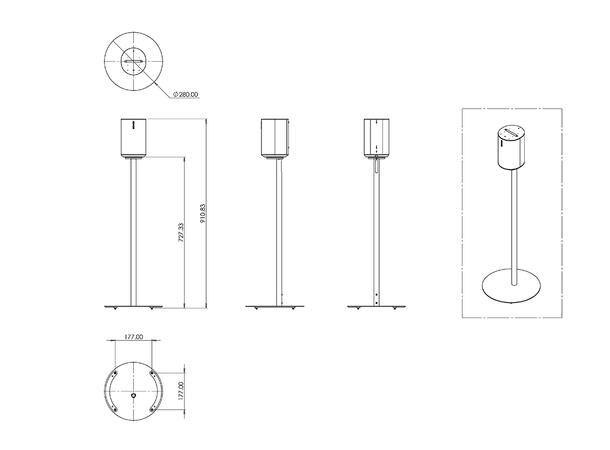 Multibrackets Sonos Floorstand for ERA10 0 - Black 