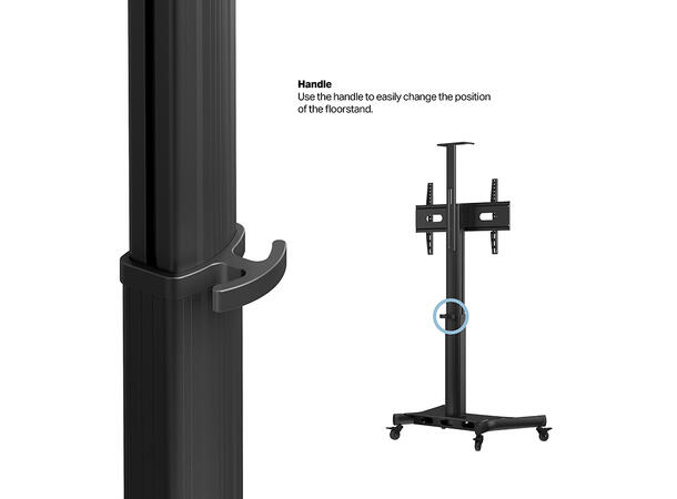 Multibrackets Tralle motor 170 Svart | 800x500 | 60Kg 