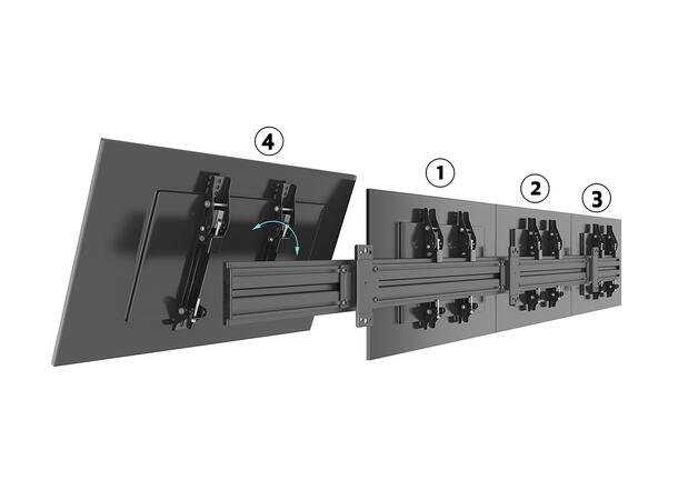 Multibrackets Veggfeste Pro MBW4X1U Svart, 50Kg Per skjerm, 300x300, 32"-50" 