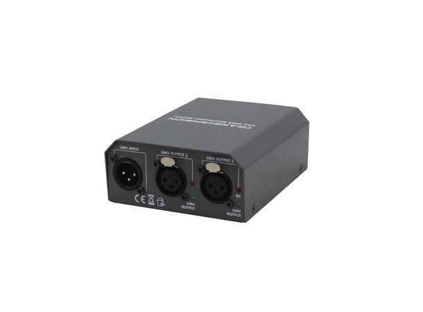TRANSCENSION CS2 DMX-splitter DMX inn til 2 ut, 3 pin XLR. Euro inn/ut 