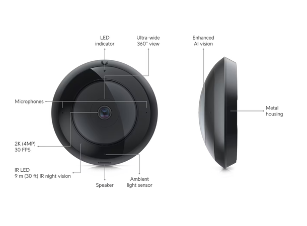 Ubiquiti UniFi AI 360 360 fisheye, IPX4, IK08, IR LED 