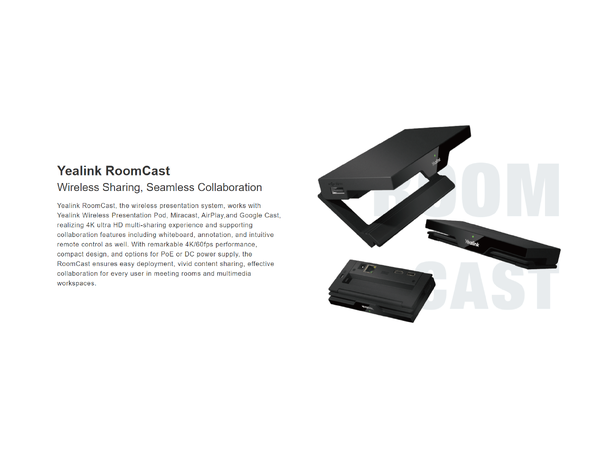 Yealink RoomCast inkl 1 stk WPP20 Airplay, Miracast, Chromcast, Wi-Fi
