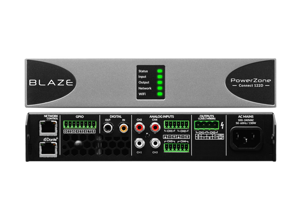 Blaze Audio PowerZone Connect 122D EU 2x60W 4-8 Ohm 1x125W 100V 16 Ohm 