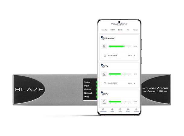 Blaze Audio PowerZone Connect 122D EU 2x60W 4-8 Ohm 1x125W 100V 16 Ohm 