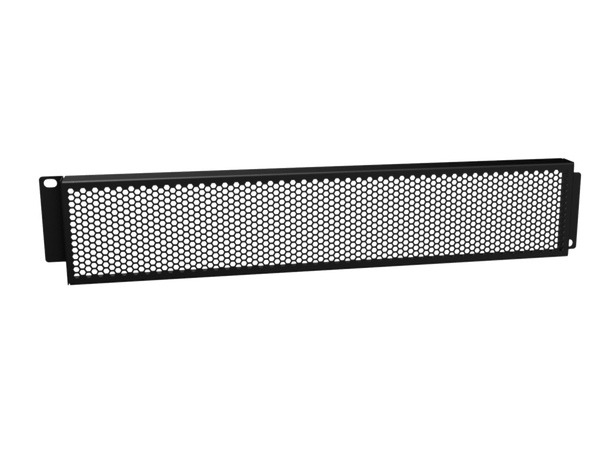Caymon BSG02H Security panel Black 19" 2HE hexagonal perforation 