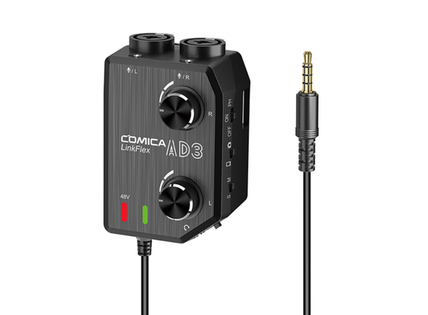 Comica Linkflex Ad3 XLR-1/4" to 3.5mm Mixing Audio Adapter 
