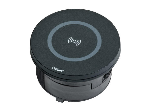 EVOline Circle80 DisQ - sort 15W magnetisk hurtiglader 