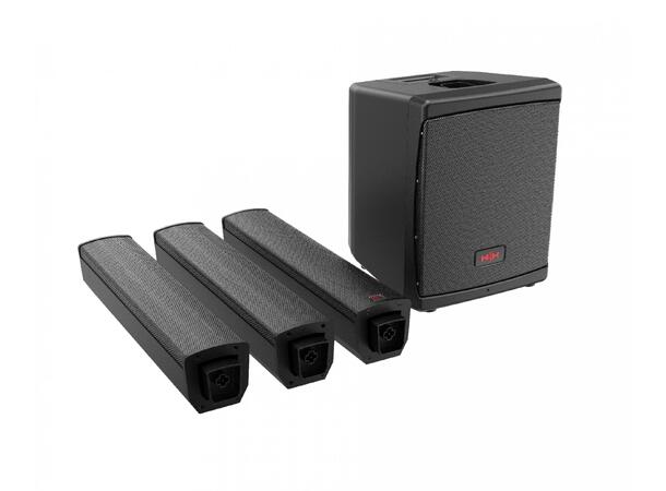 HH Høyttaler Tensor-SOLO Aktiv sett Søyle 6x2,75"  Sub 8" 200W RMS Bag Svart 