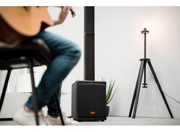 HH Høyttaler Tensor-SOLO Aktiv sett Søyle 6x2,75"  Sub 8" 200W RMS Bag Svart 