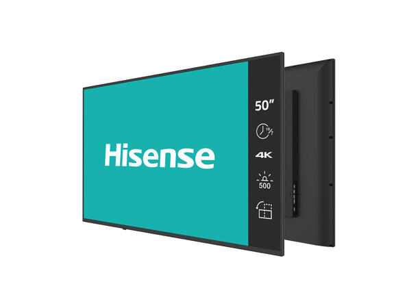 Hisense 50" 18/7 UHD 4K 500 nits G-Series, Android 9.0 D-LED