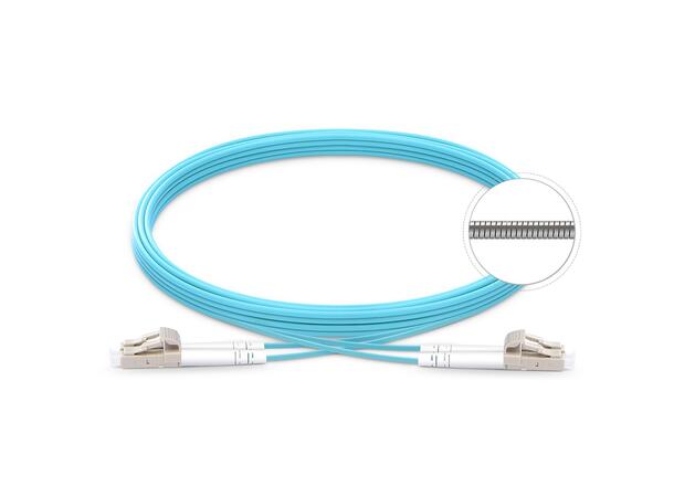 LinkIT FiberPatch Armored OM3 LC/LC 16m Braided steel , Duplex , LSZH , Aqua 