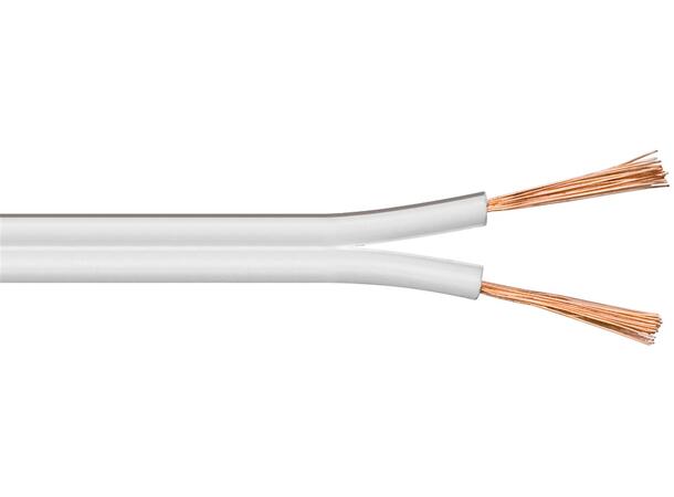 MicroConnect Høyttalerkabel, 100m 2x1,5mm² hvit 