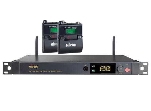 Mipro Trådløs ACT-5812A 2 ACT-580T Set Mottaker 2 x Lomme ISM 5GHz Digital 
