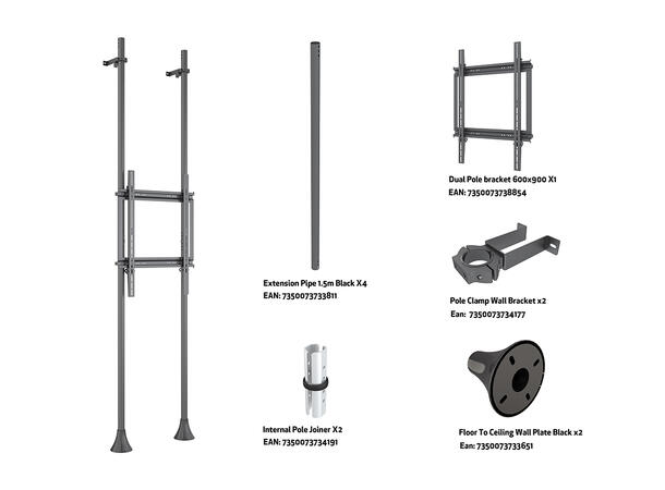 Multibrackets Floor to Wall Mount Pro MB FW2P1UPHD* 